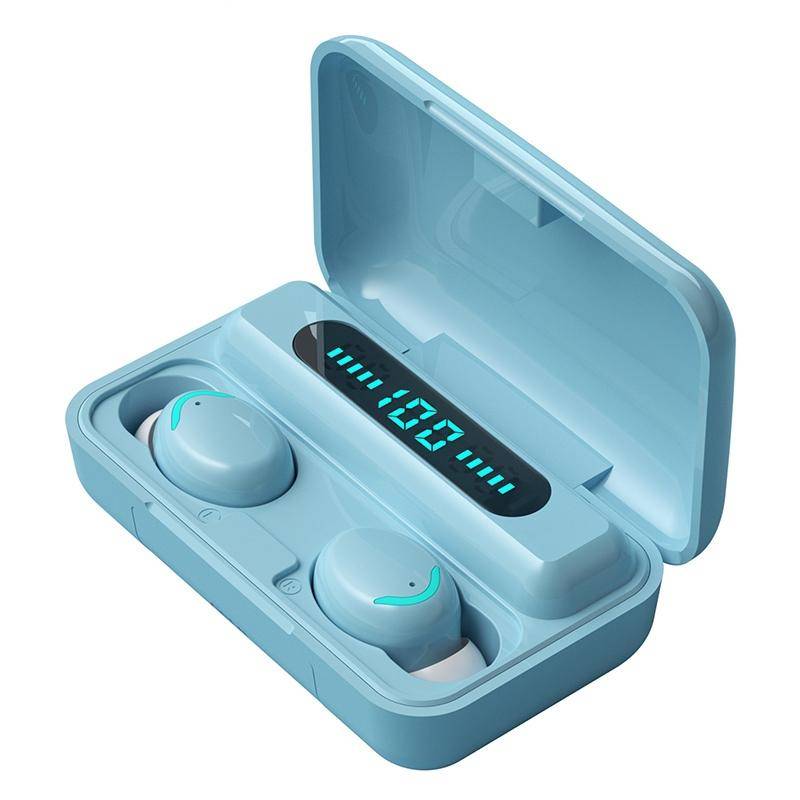 Ecouteurs Bluetooth Avec Réduction De Bruit Et Affichage Digital Innovant Bleu YONIS-0