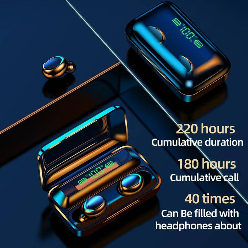 Ecouteurs Bluetooth Avec Réduction De Bruit Et Affichage Digital Innovant Bleu YONIS-2