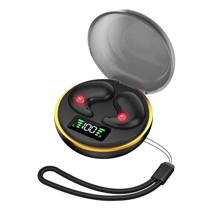 Ecouteurs Bluetooth Stéréo Invisibles Avec Compartiment De Charge - Noir - Yonis-0