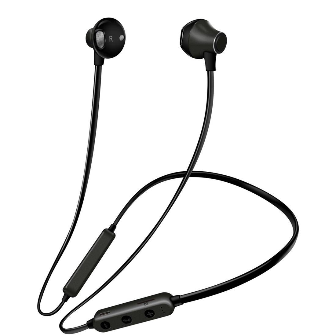 Ecouteurs Bluetooth Sport Sans Fil Or Autonomie 4H Version 4.2 Haute Qualité Noir YONIS-0