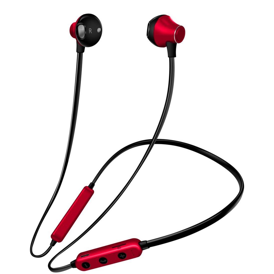 Ecouteurs Bluetooth Sport Sans Fil Or Autonomie 4H Version 4.2 Haute Qualité Rouge YONIS-0