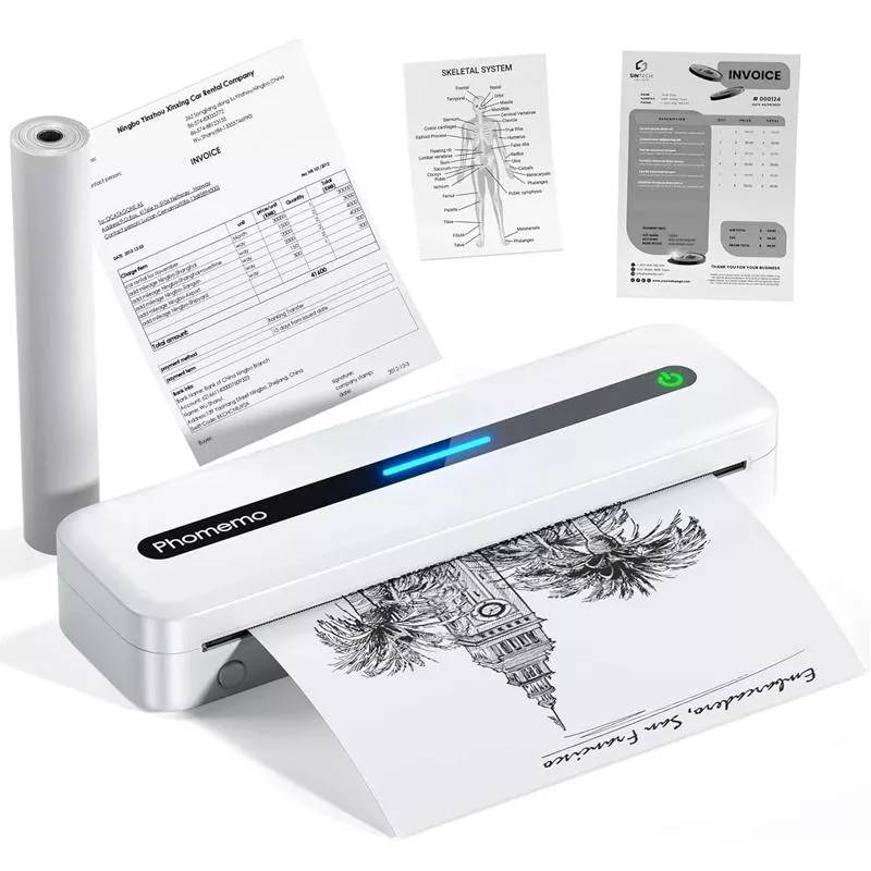 Mini Imprimante Thermique Portable Sans Fil A4 300dpi Pour Tous Vos Besoins Blanc YONIS-0