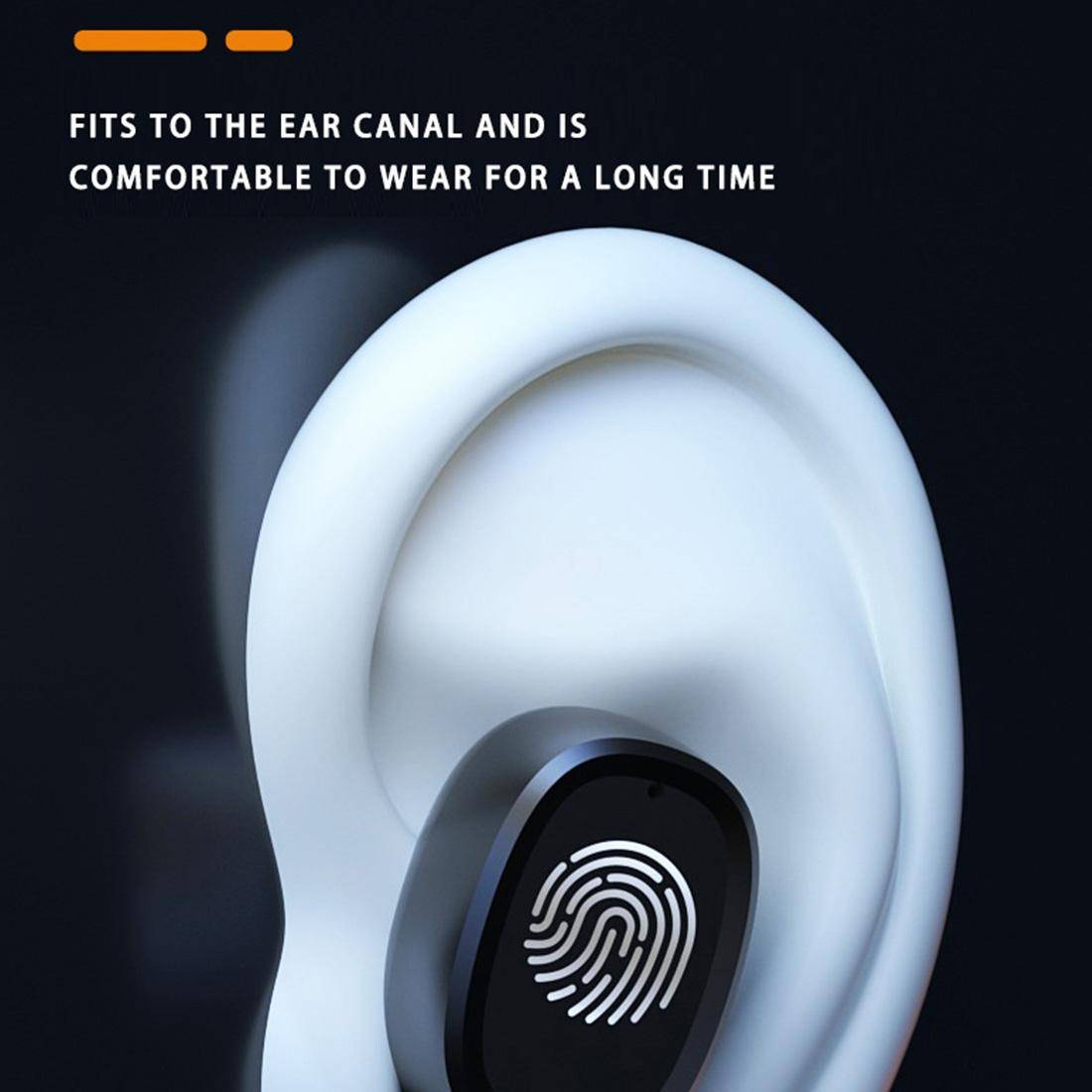 Écouteurs Bluetooth Sans Fil TWS Avec Boîtier De Charge Et Affichage Numérique Noir YONIS-1