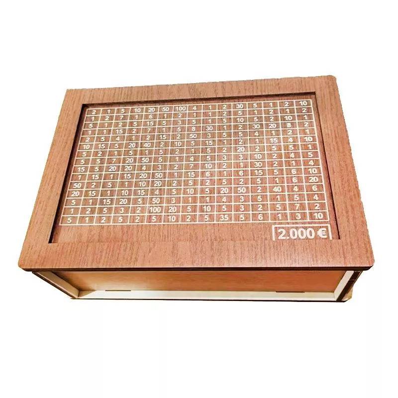 Tirelire En Bois Avec Compteur Pour Économies Et Décoration Maison YONIS-0