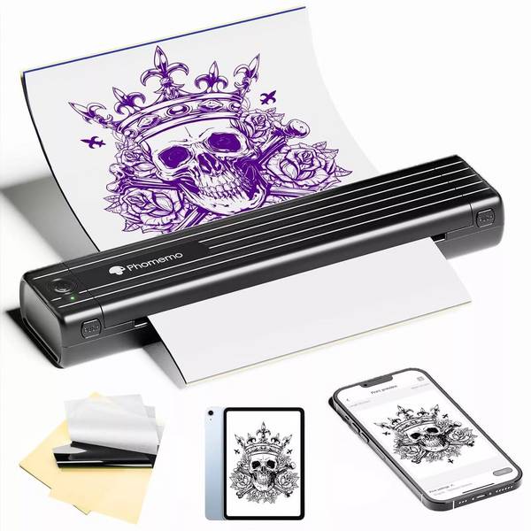 Mini Imprimante Sans Fil Pour Tatouage Avec Papier Transfert Inclus YONIS