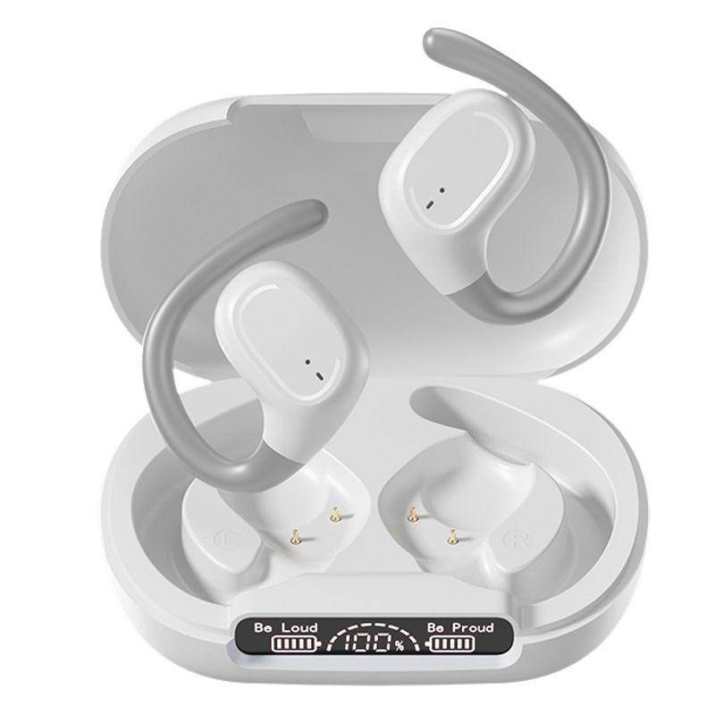 Ecouteurs Bluetooth Sport Etanche Avec Affichage LED Et Son Hifi 96H Autonomie Blanc YONIS-0