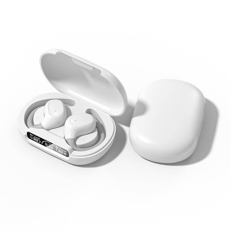 Ecouteurs Bluetooth Sport Etanche Avec Affichage LED Et Son Hifi 96H Autonomie Blanc YONIS-1