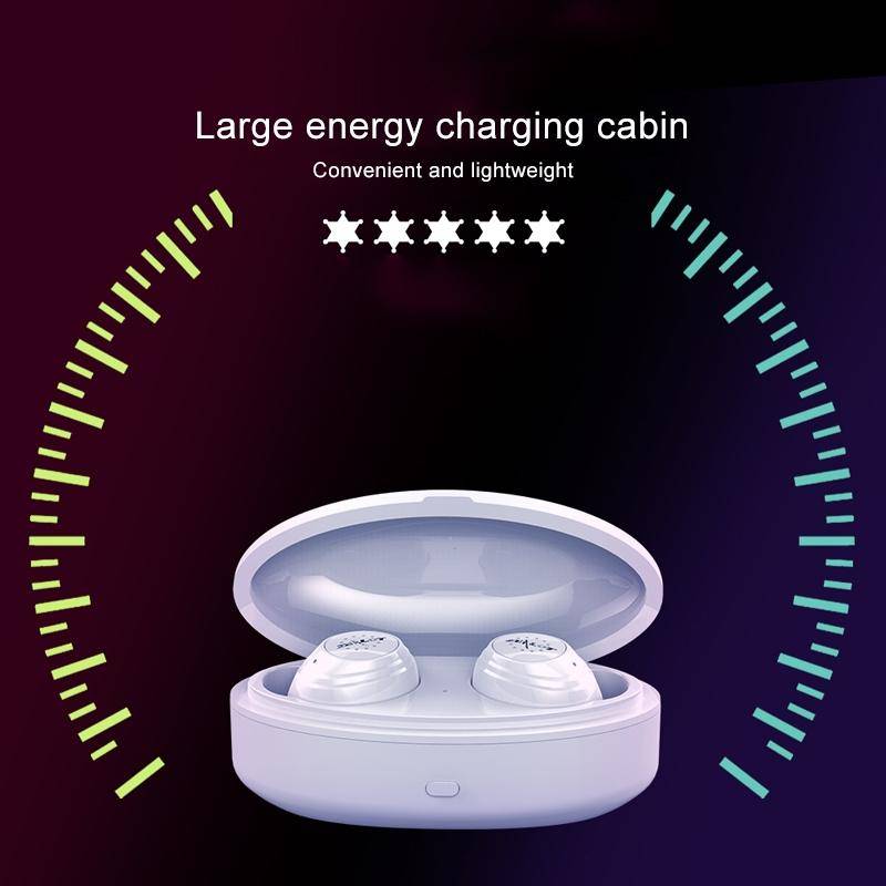 Ecouteurs Bluetooth Sans Fil HD Avec Boîtier De Charge Magnétique - Blanc - Yonis-1