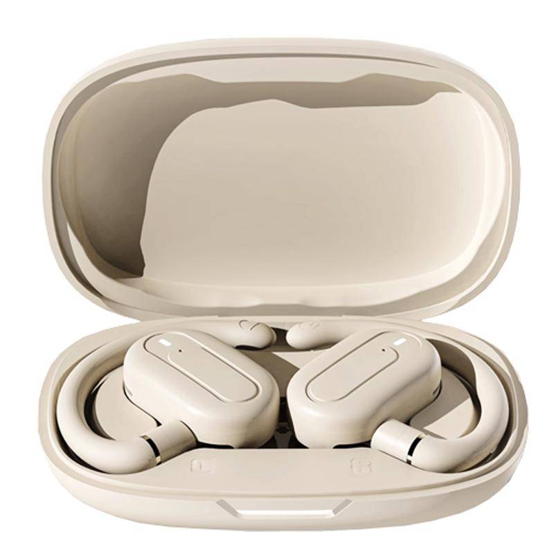 Ecouteurs Bluetooth Sans Fil Son HiFi Autonomie Longue Étanche IP54 Beige YONIS-0