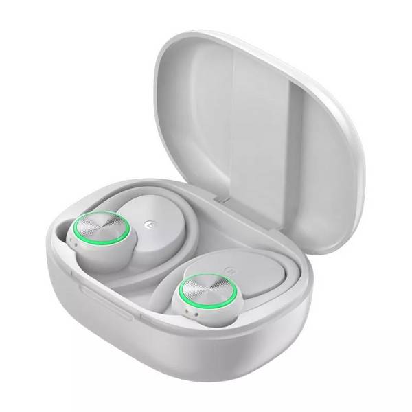 Ecouteurs Bluetooth Stéréo Avec Écran Digital Et Confort Accroche Oreille Blanc YONIS