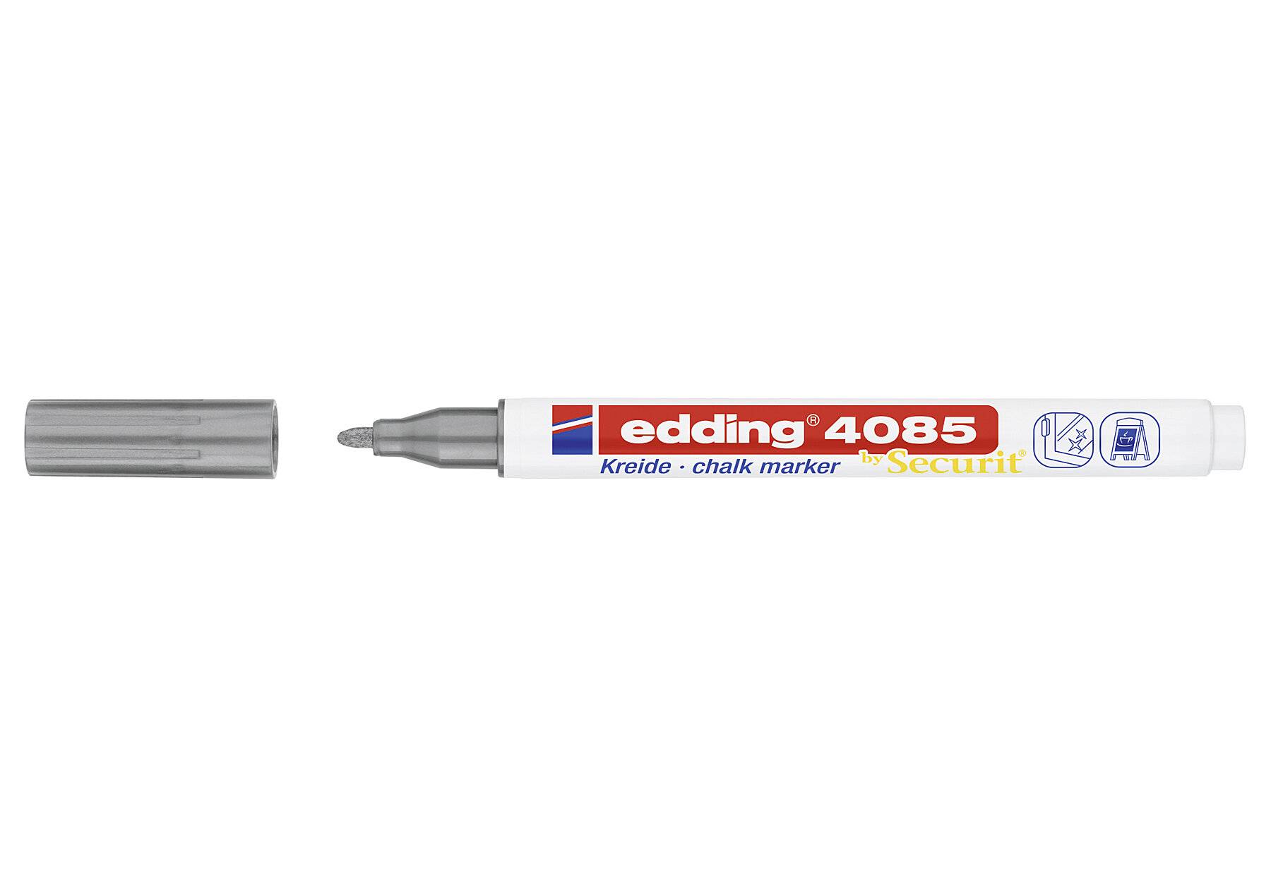 Edding 4085 4-4085054 Marqueur craie argent 1 mm, 2 mm-2