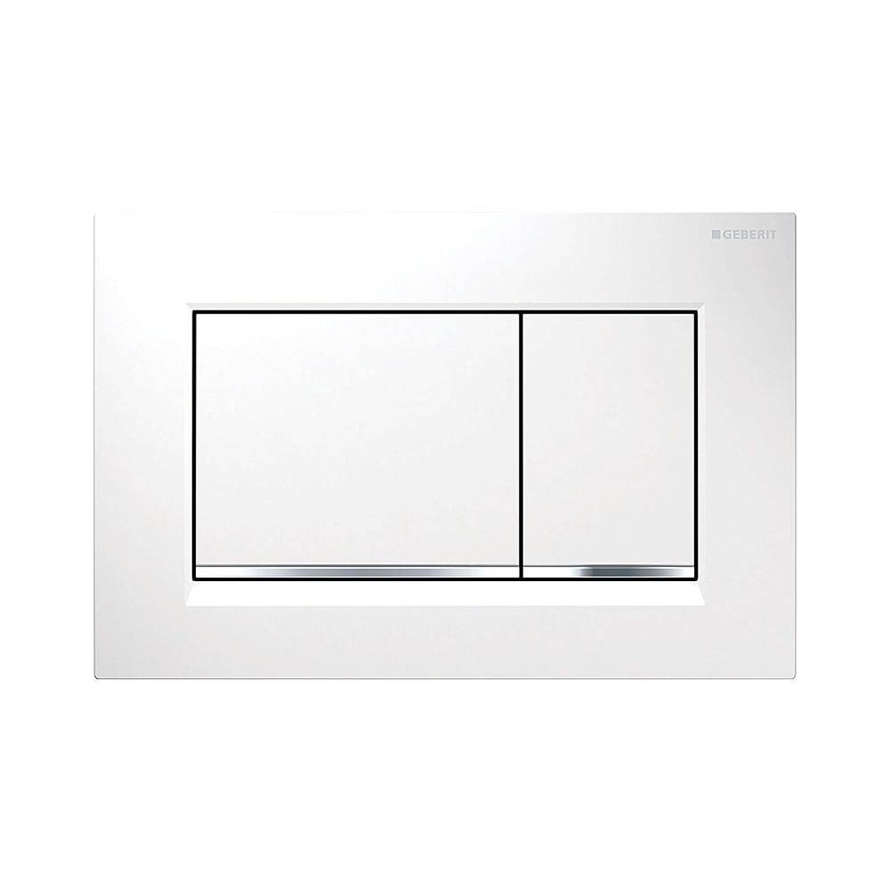 Plaque de déclenchement 3/6L Geberit Sigma20-Blanc/Chromé Br-0