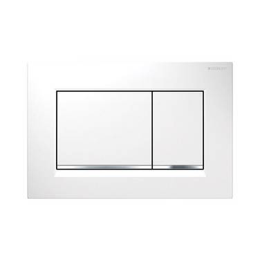 Plaque de déclenchement 3/6L Geberit Sigma20-Blanc/Chromé Br