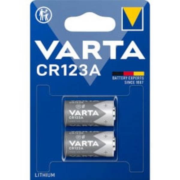 Lot de 2 Piles Lithium 3V CR123A Puissance 1430 mAh pour Appareils  Électriques