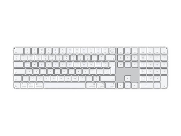Apple Magic, Avec fil &sans fil, USB + Bluetooth, QWERTY, Blanc