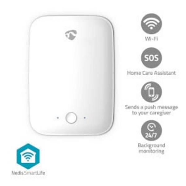 Détecteur de Chute WiFi pour Personnes Âgées avec Alerte SOS Porté 7m IP54
