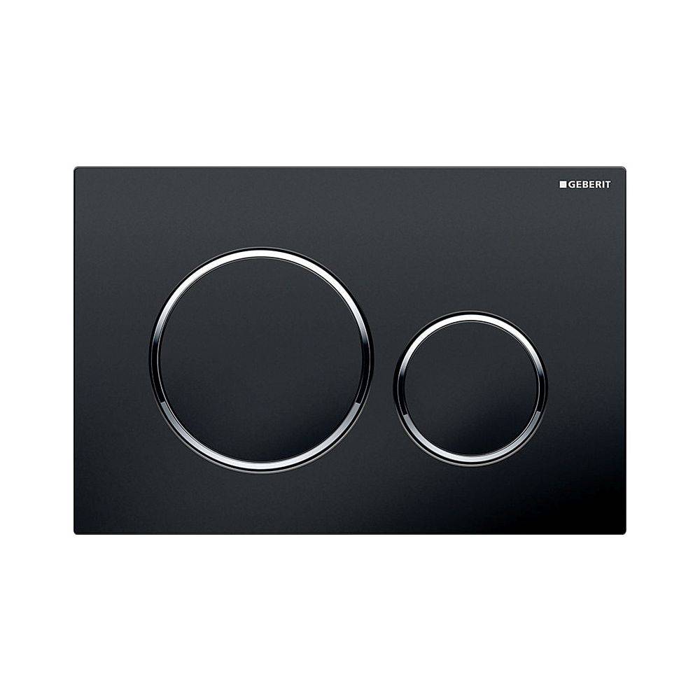 Plaque de déclenchement 3/6L Geberit Sigma20-Noir/Chr Brilla-0