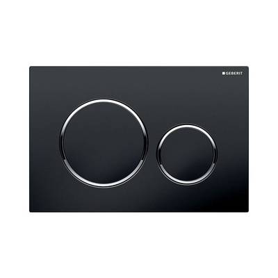 Plaque de déclenchement 3/6L Geberit Sigma20-Noir/Chr Brilla-0