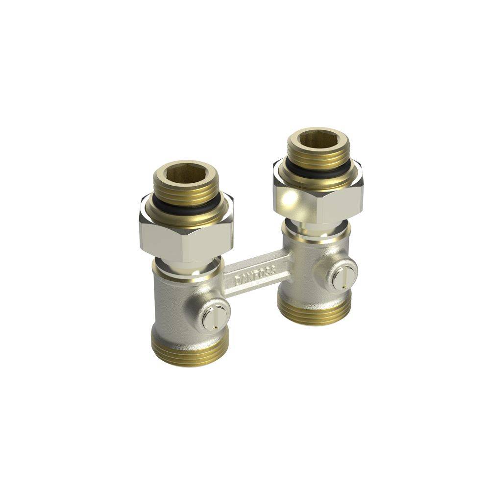 Répartiteur1/2 bitube RLV-KB droit entraxe 50mm +1,5mm Mâle 3/4-1