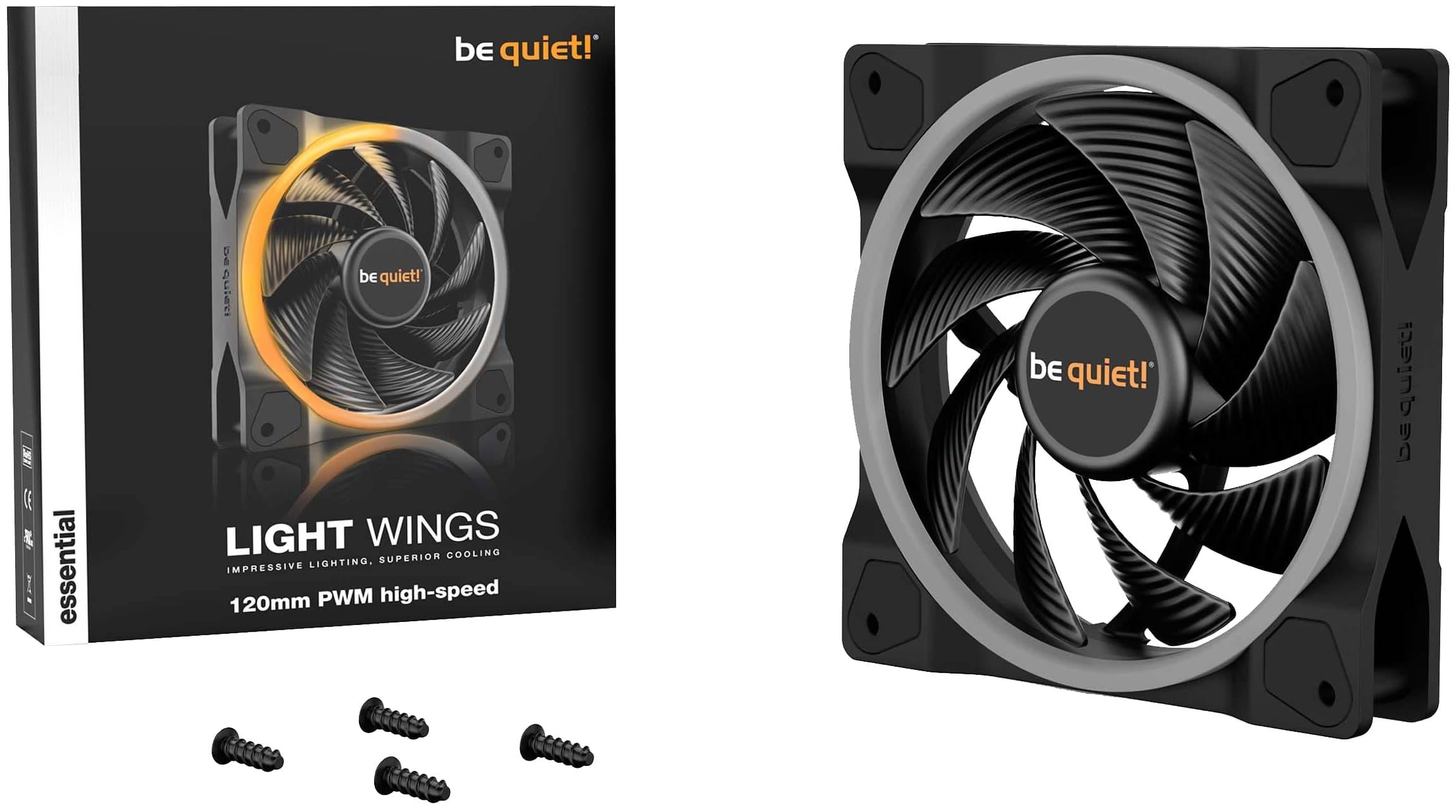 Image du symbole pour BeQuiet be quiet! Light Wings - Gehäuselüfter - 120 mm Ventilateur pour PC multicolore (l x H x P) 120 x 25 x 120 mm ave