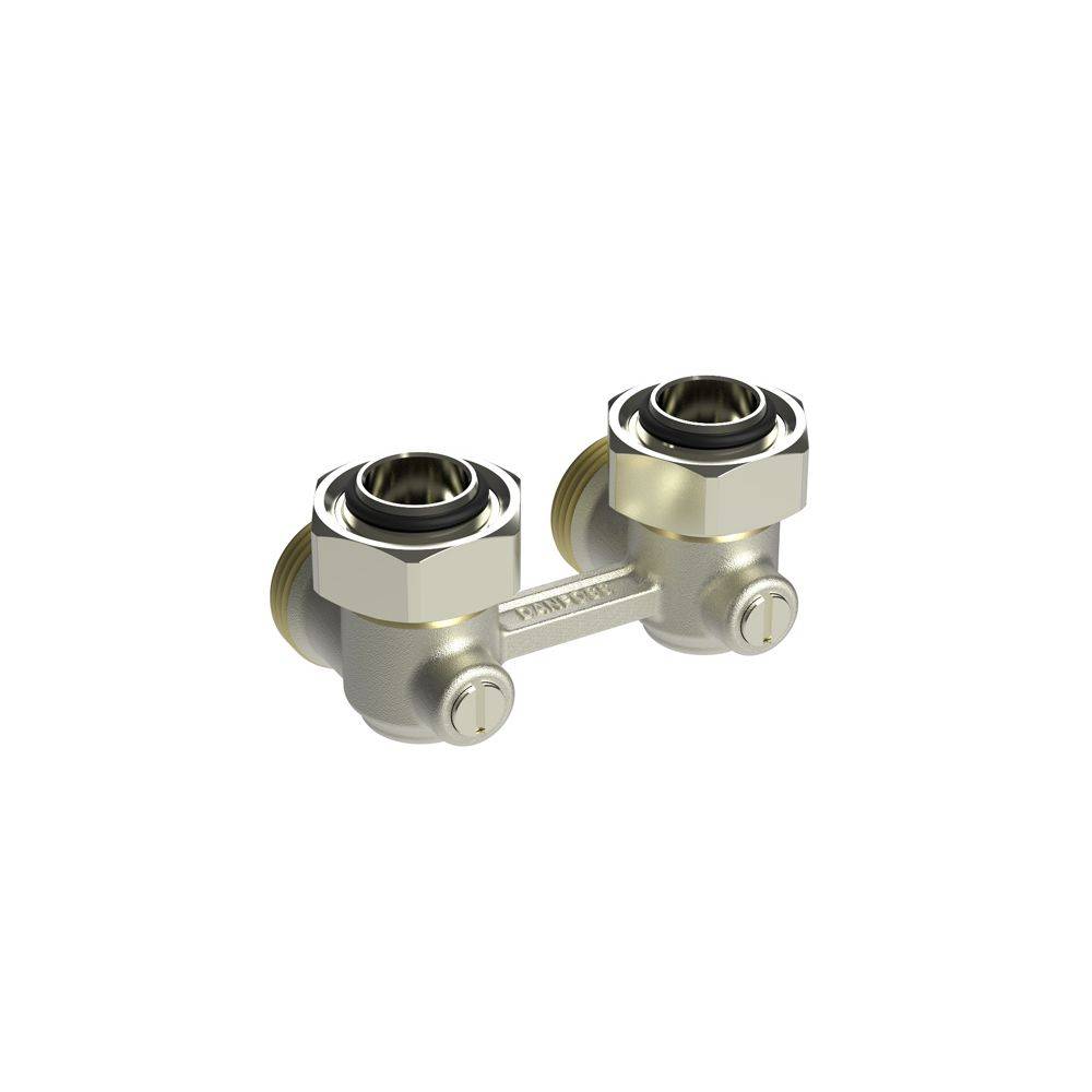 Répartiteur 1/2 bitube RLV-KB equerre entraxe 50mm +1,5mm Mâle 3/4-1