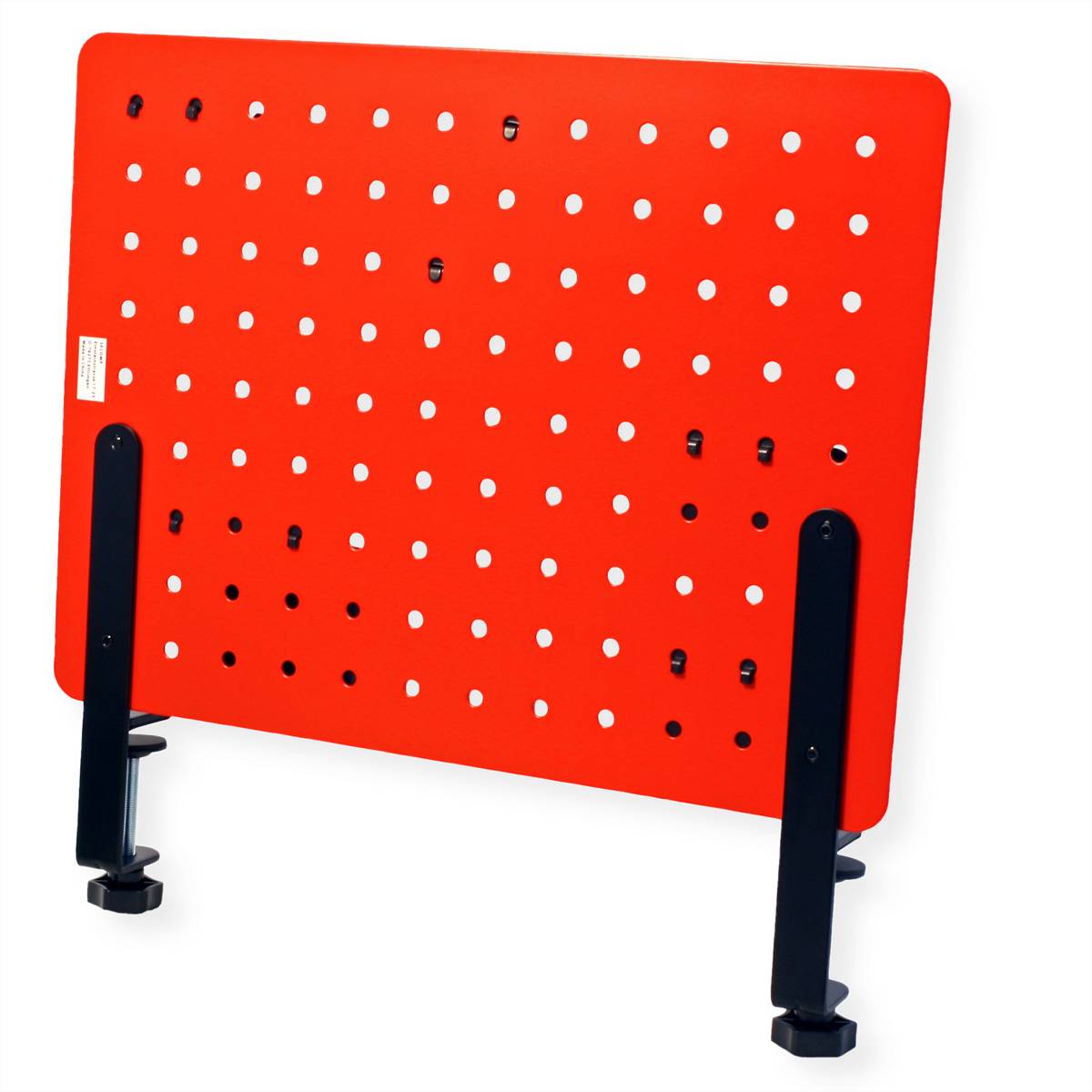 VALUE Panneau perforé, fixation par pince, rouge-4
