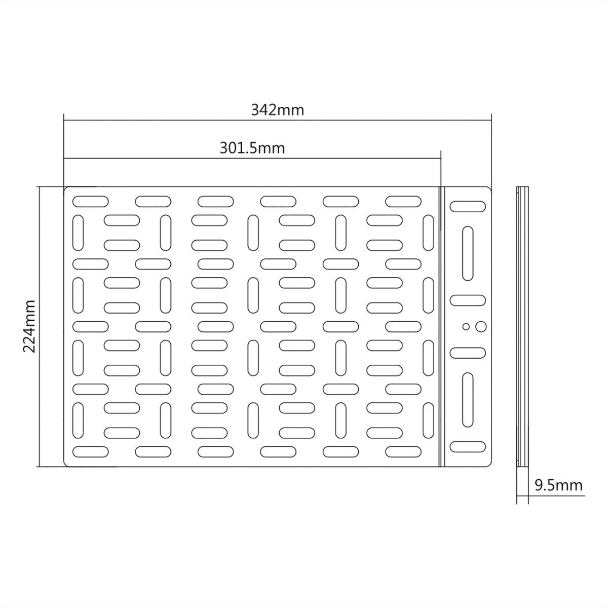 Roline Compartiment de rangement pour chariot de moniteur 1 Écran(s) noir-2