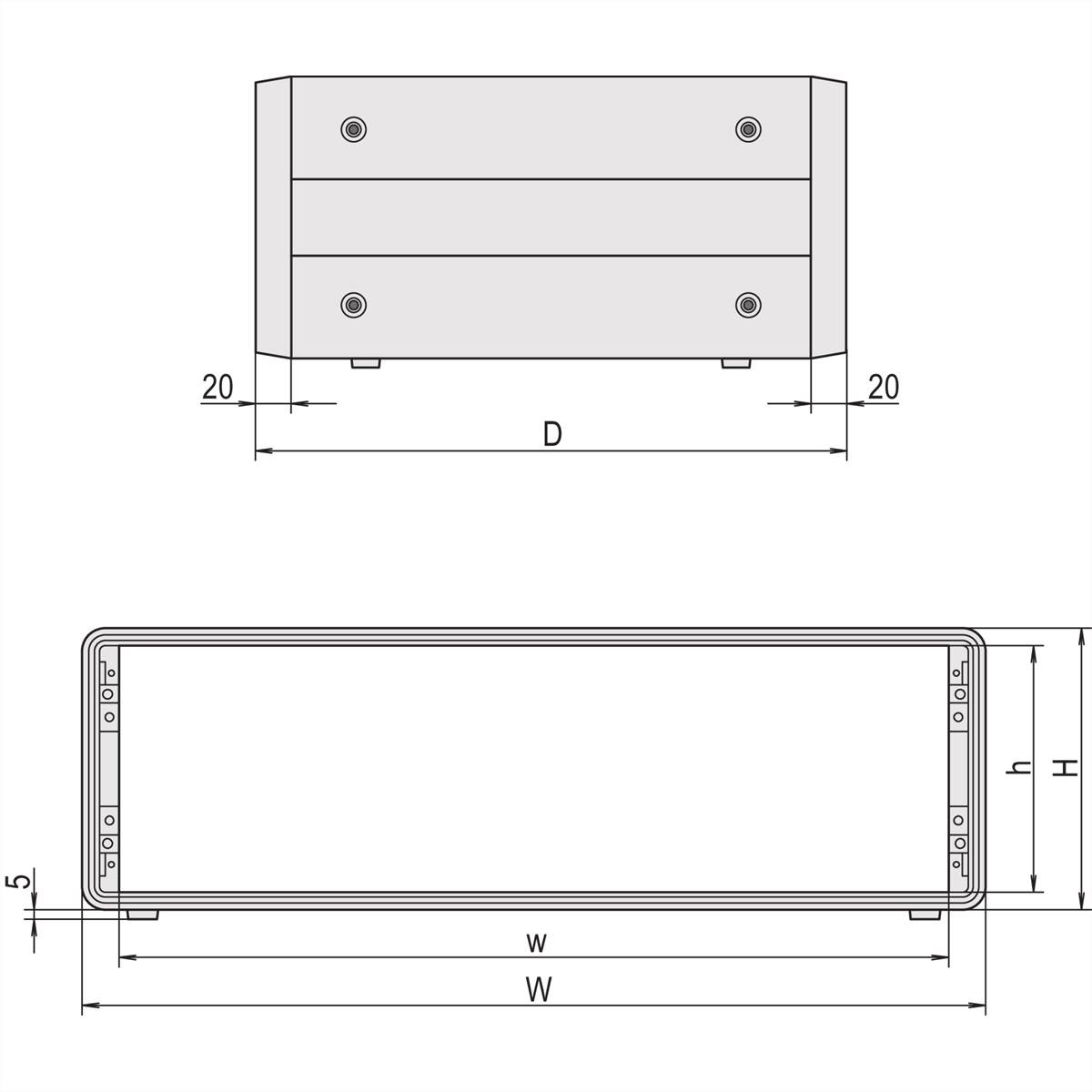 SCHROFF CompacPRO Coffret de bureau non blindé, 3 U, 84 HP, 511 mm-1
