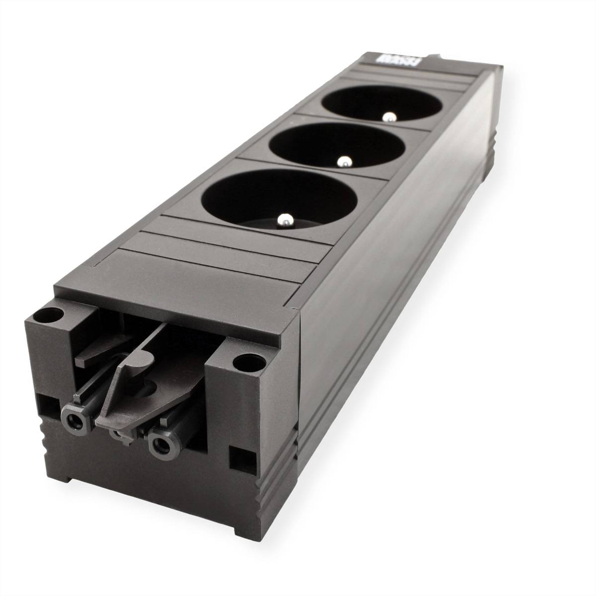 BACHMANN STEP BASE 3xUTE GST18, Fiche à contact de protection CEE 7/7 C19 0,5m, noir-4