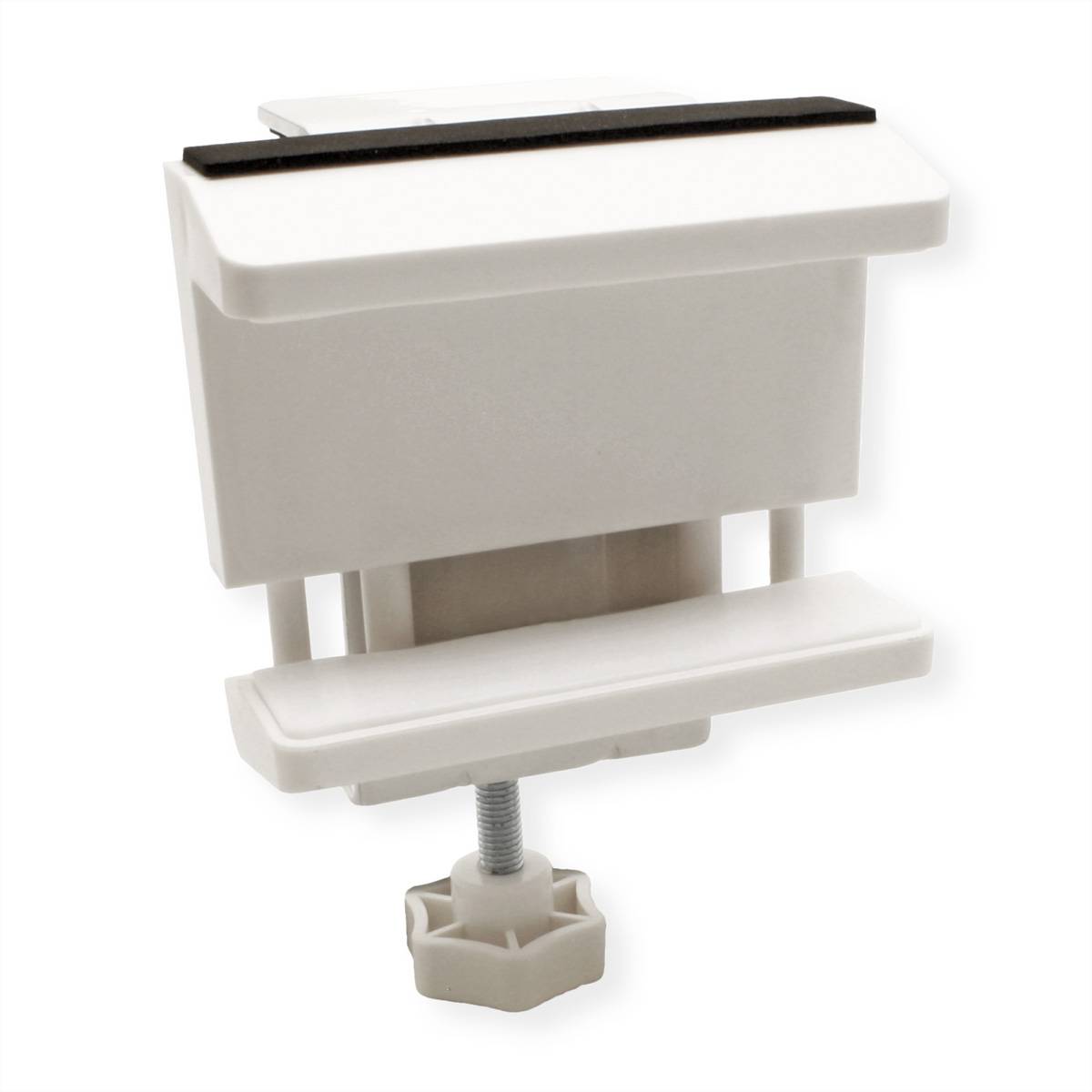 VALUE Support pour multiprise à fixer sur les pattes du bureau, blanc-4