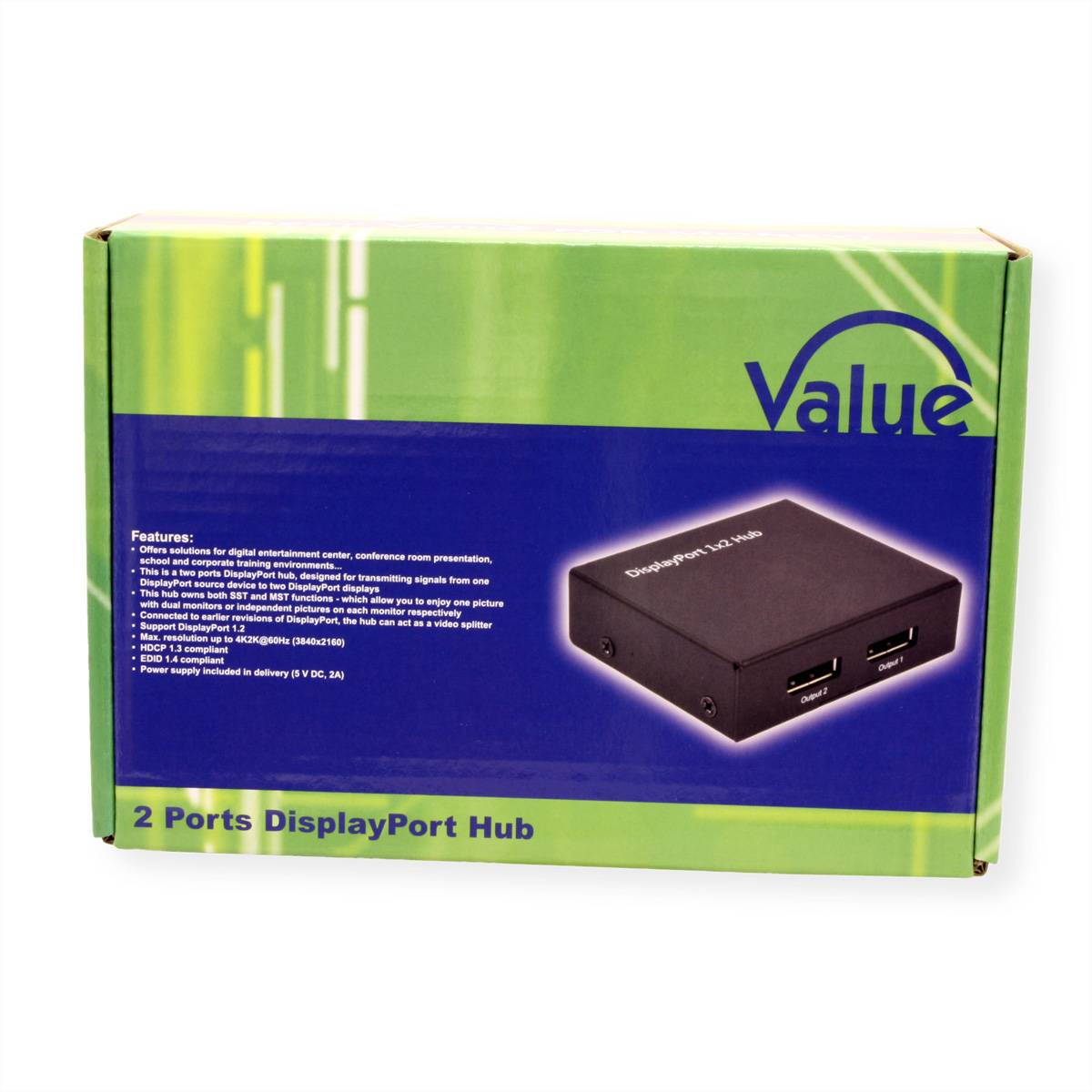 Value Répartiteur DisplayPort 3840 x 2160 pixels noir-2