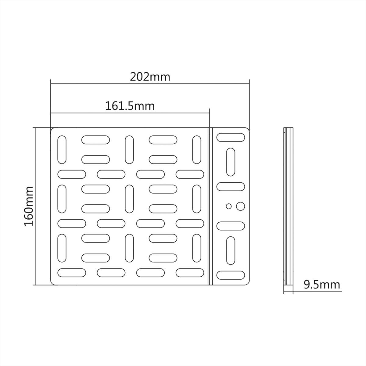 Roline Compartiment de rangement pour chariot de moniteur 1 Écran(s) noir-2