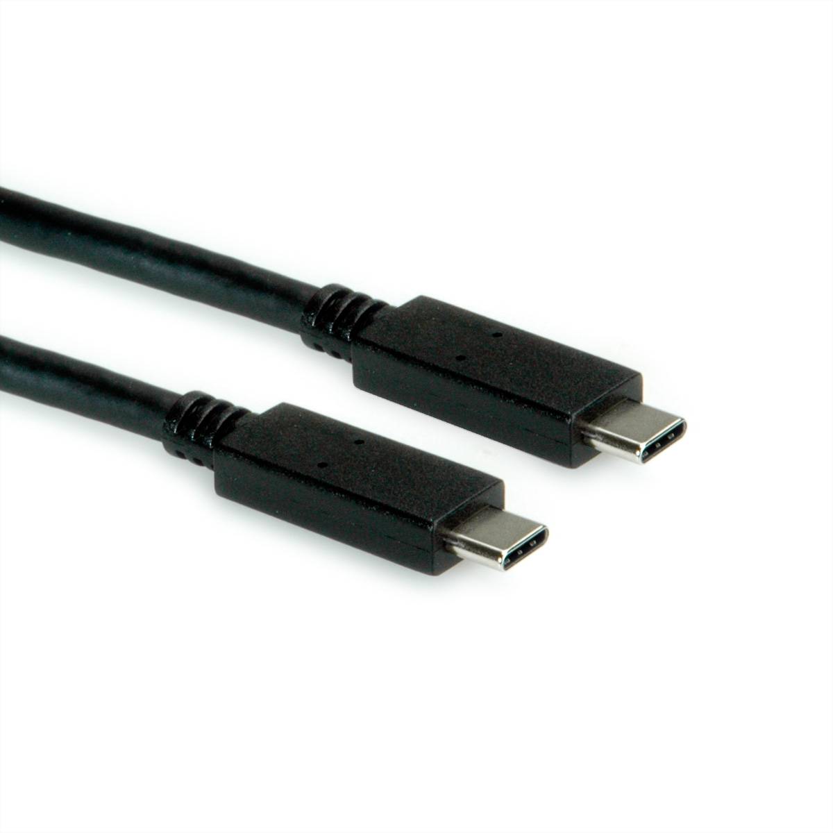 ROLINE Câble USB 3.2 Gen 2, avec PD (Power Delivery), avec Emark, C-C, M/M, noir, 1 m-2