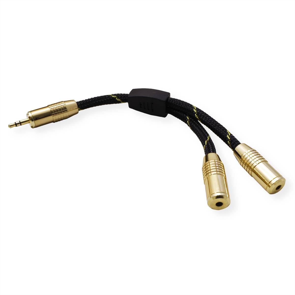 ROLINE GOLD Adaptateur stéréo 3,5mm (1x M, 2x F), 0,15m-1