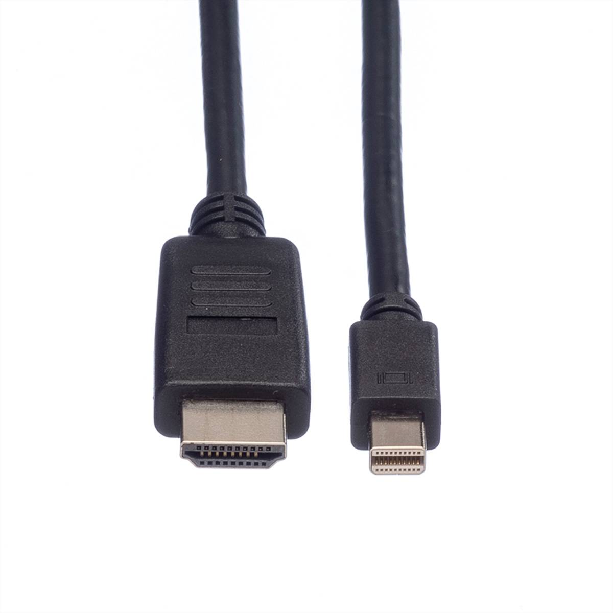 ROLINE Câble Mini DisplayPort, Mini DP - HDTV, M/M, noir, 1 m-2
