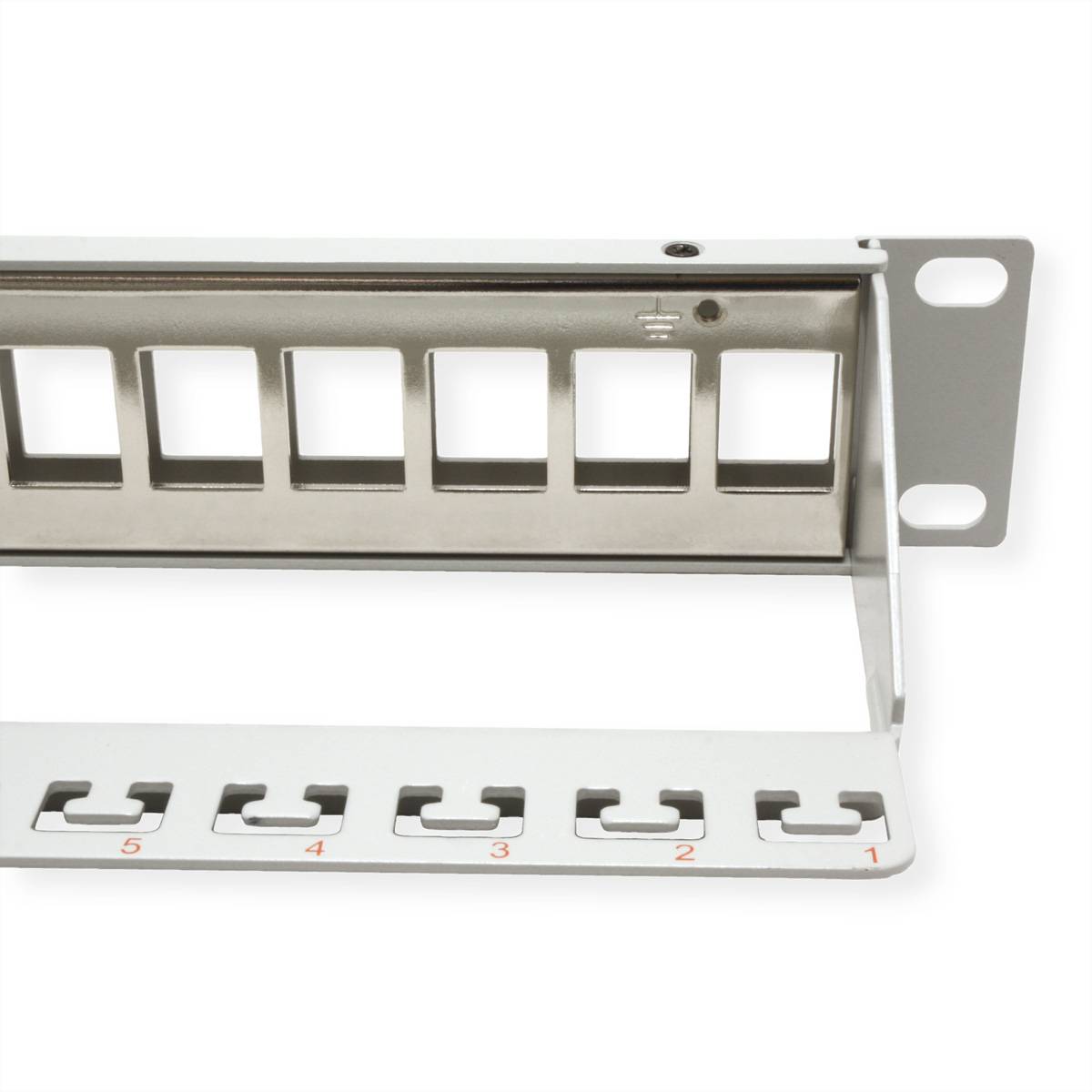 ROLINE Panneau de brassage 19" pour Keystone, 24 ports blindé, gris-3