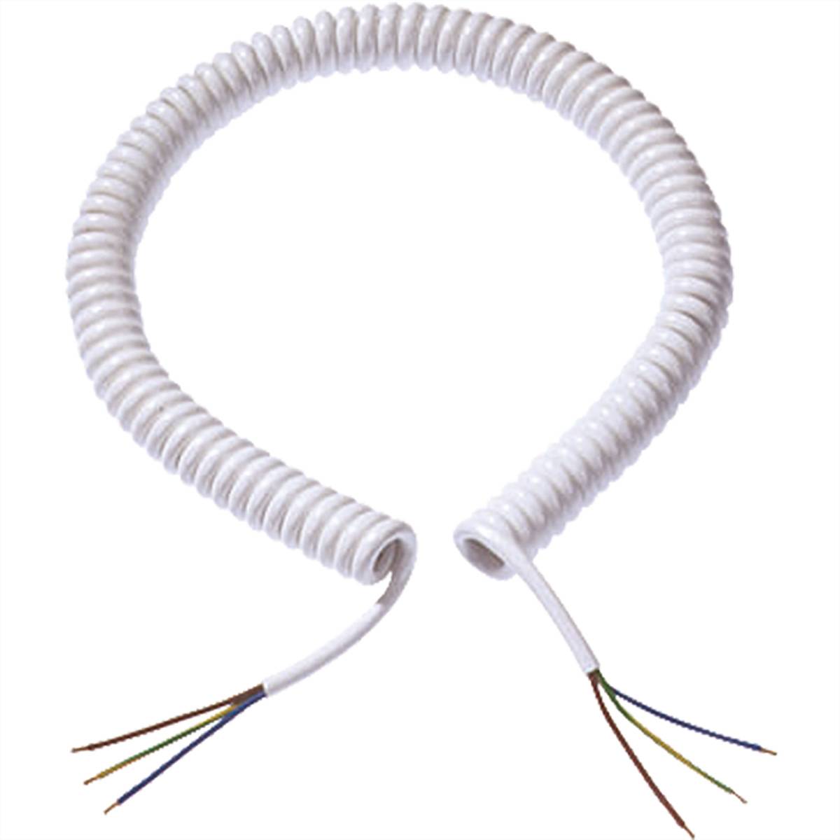 BACHMANN Câble spirale 0,8-3.2m, YMHY-J blanc 3G1.5, pour lampe