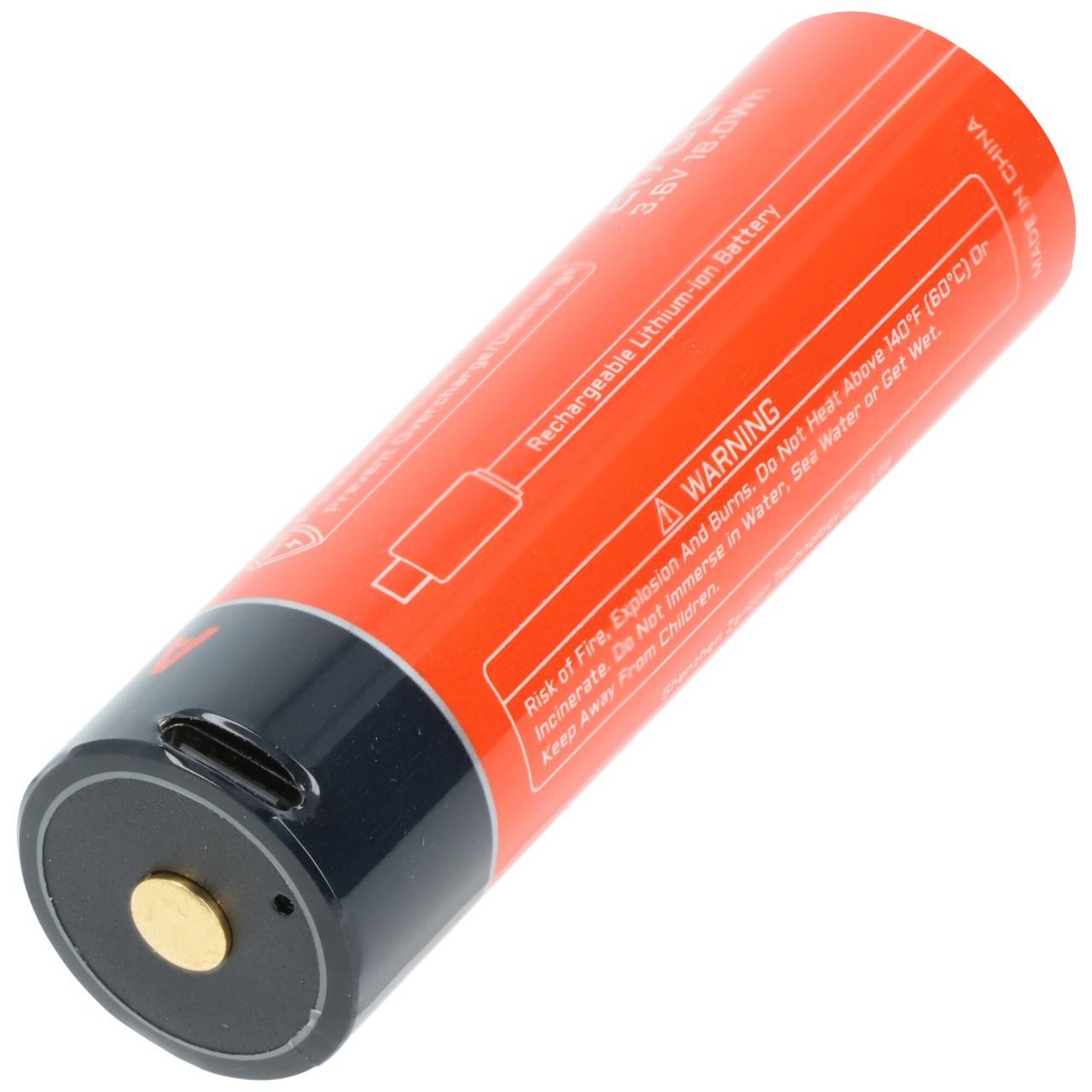 Batterie Li-ion 21700 5000mAh, USB-C, courant de décharge max. 15A, 76,2 x 21,7 mm-2