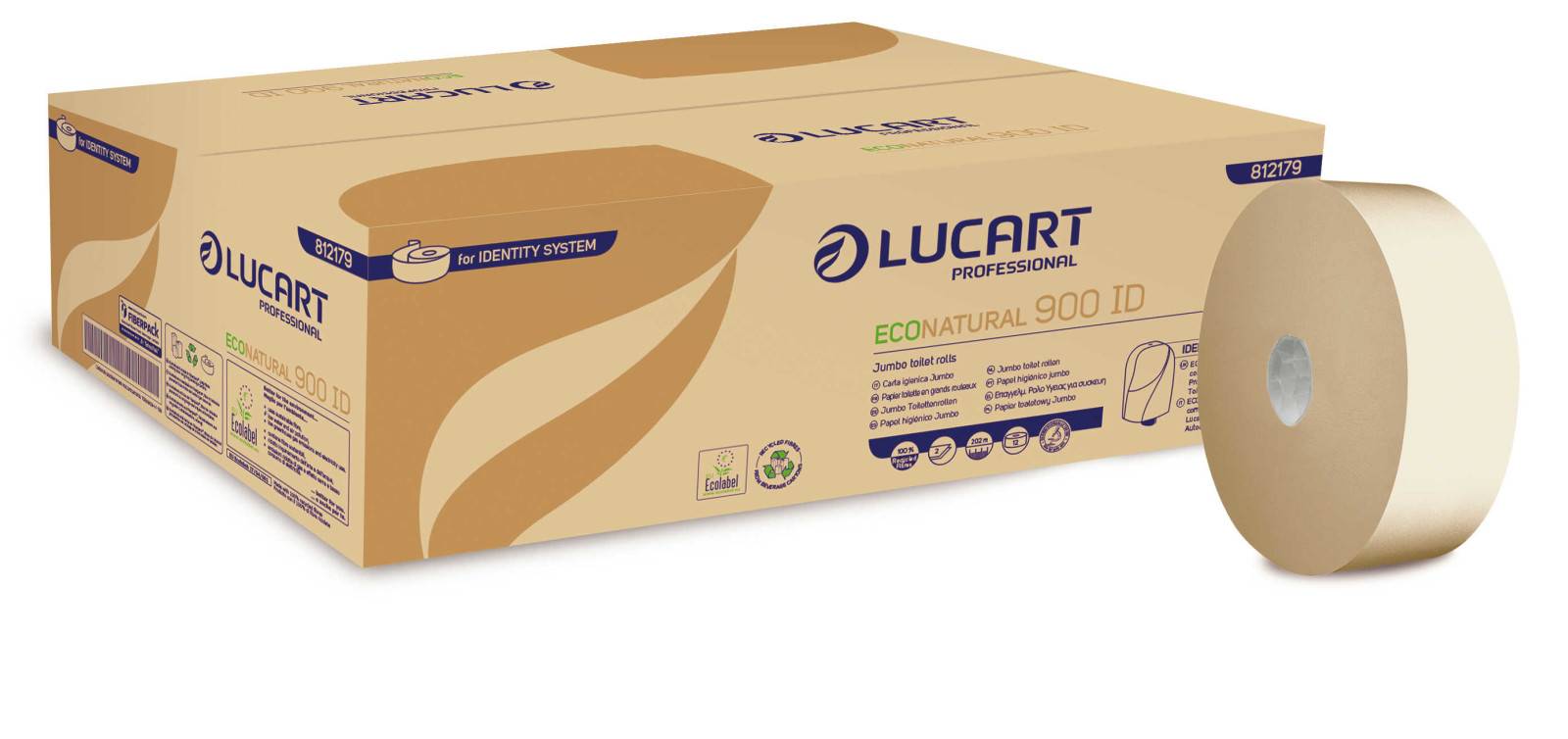 Papier hygiÈnique identity 2 plis lot de 12 - LUCART - Papier toilette et distributeur-0