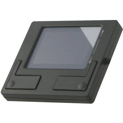 Un appareil électronique noir, rectangulaire, doté d'un écran et de plusieurs touches de commande. Il pourrait s'agir d'un dispositif de contrôle ou d'entrée.