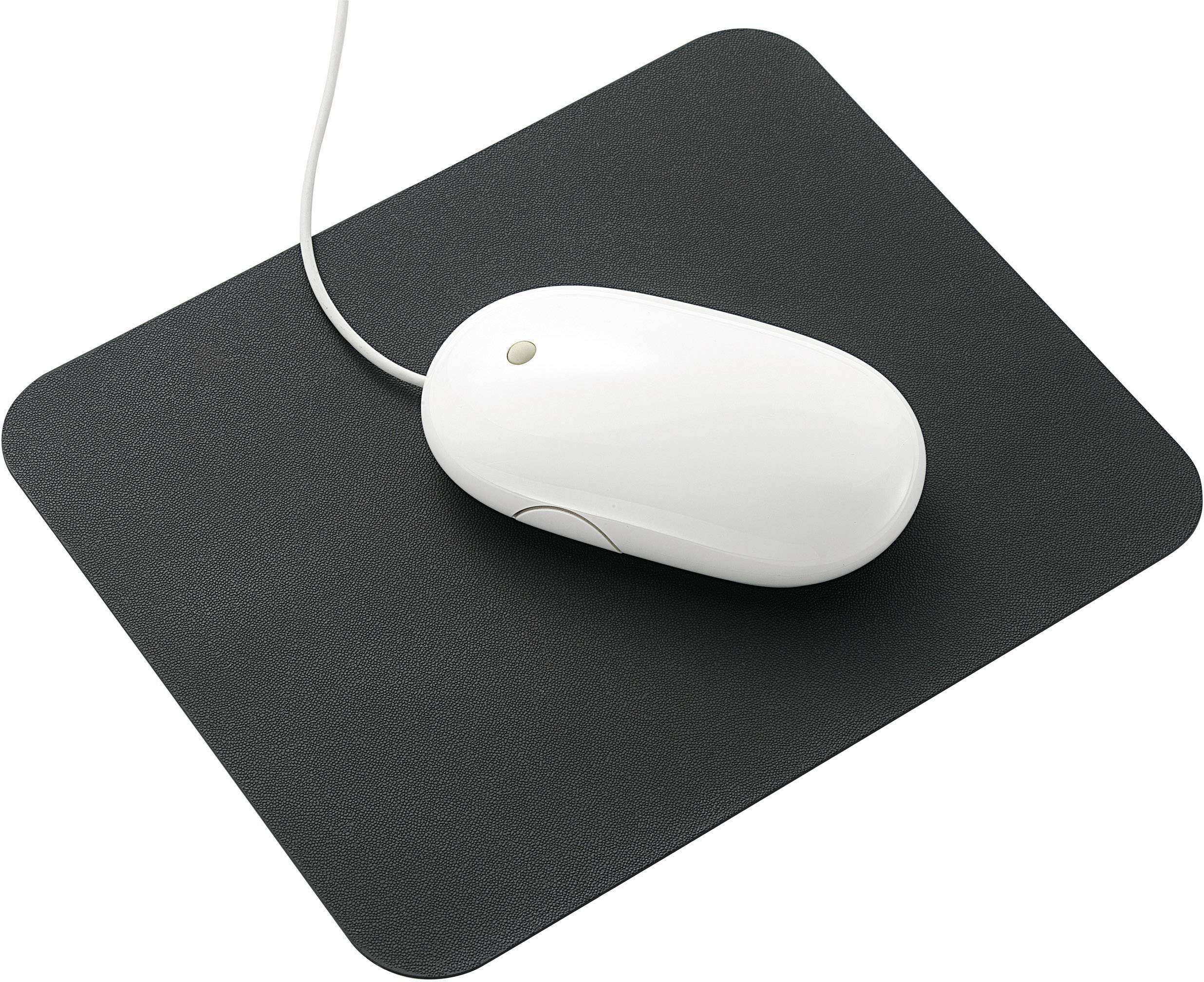 Tapis De Souris Rigide Ultra Fin - Surface Cuir Synthétique Texturé Bois, Base Caoutchouc Antidérapante, Pour Bureau Et Gaming