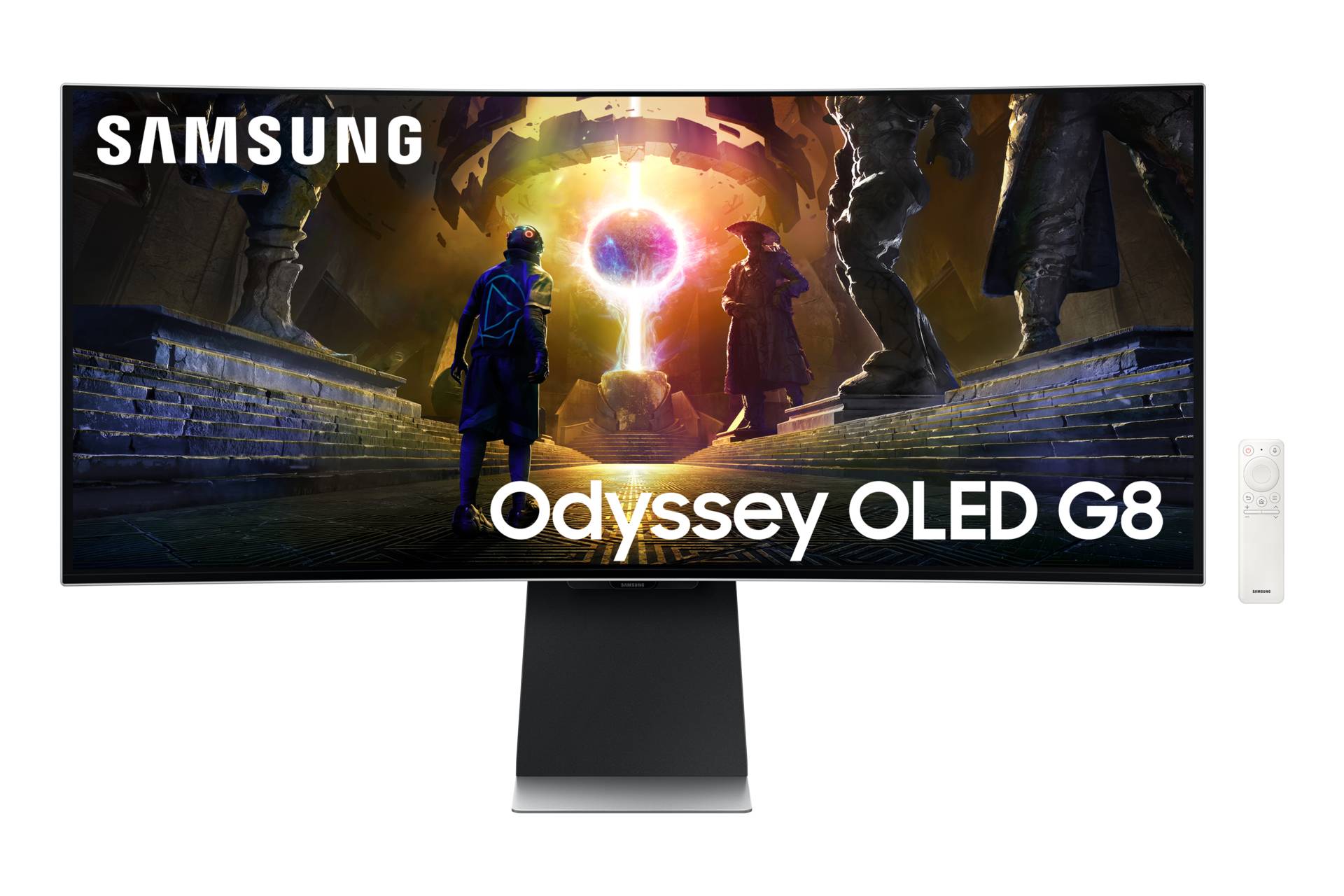 Moniteur gaming Samsung Samsung G85SD Monitor PC 86.4 cm (34) 3440 x 1440 Pixel UltraWide Quad HD Argent CEE G (A - G) 8-0