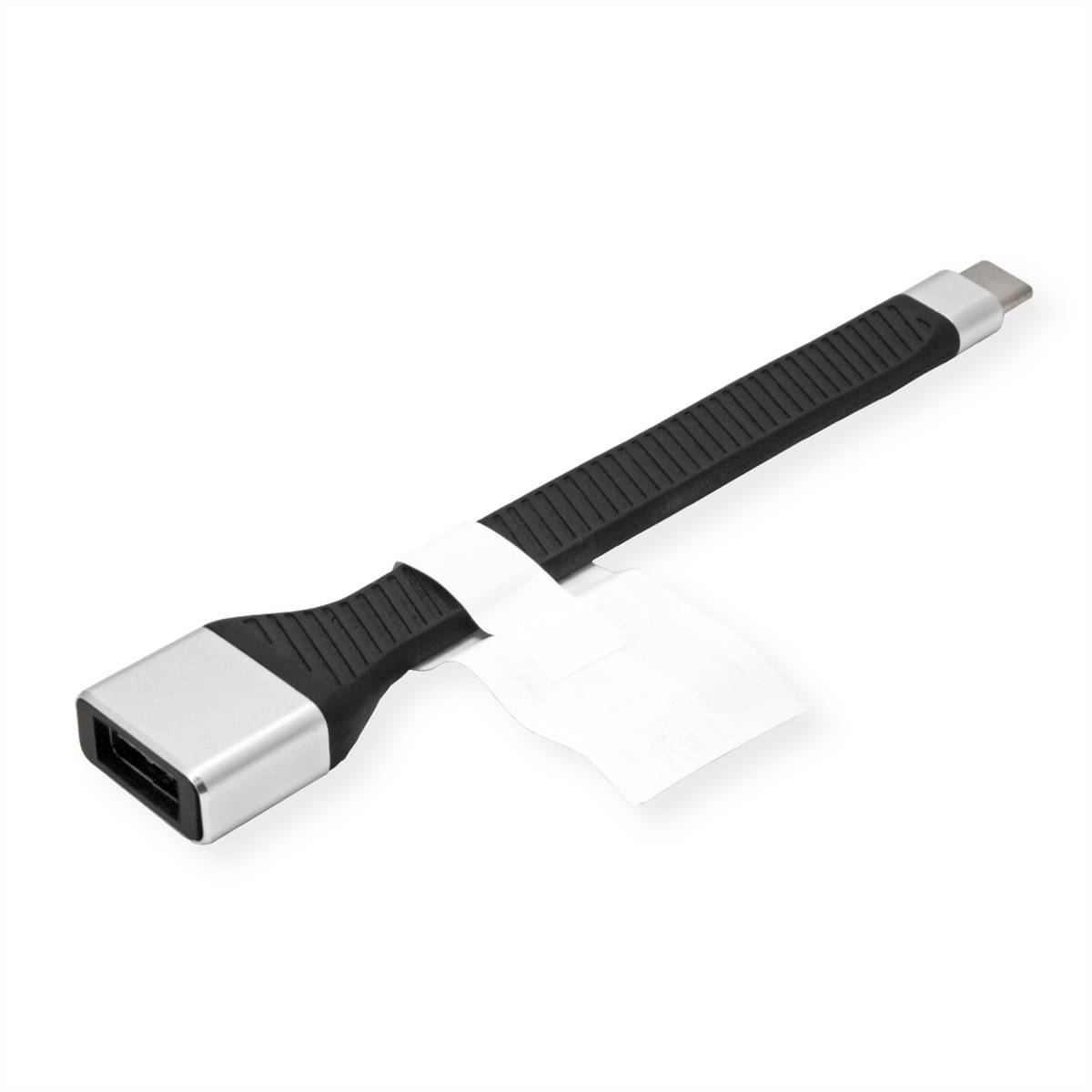 ROLINE Câble USB 3.2 Gen 2 en silicone, C-A, M/F, 10Gbit/s, Emark, noir, 11 cm-1
