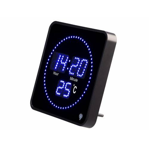 Horloge digitale radio-pilotée BLEUE avec température-4