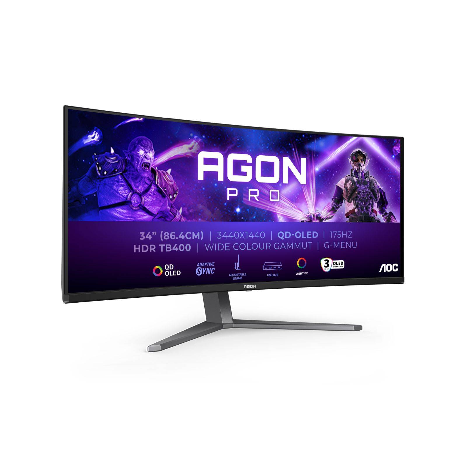 AOC AG346UCD 34p 3440x1440 0.03ms 2xHDMI DP USB Black-0