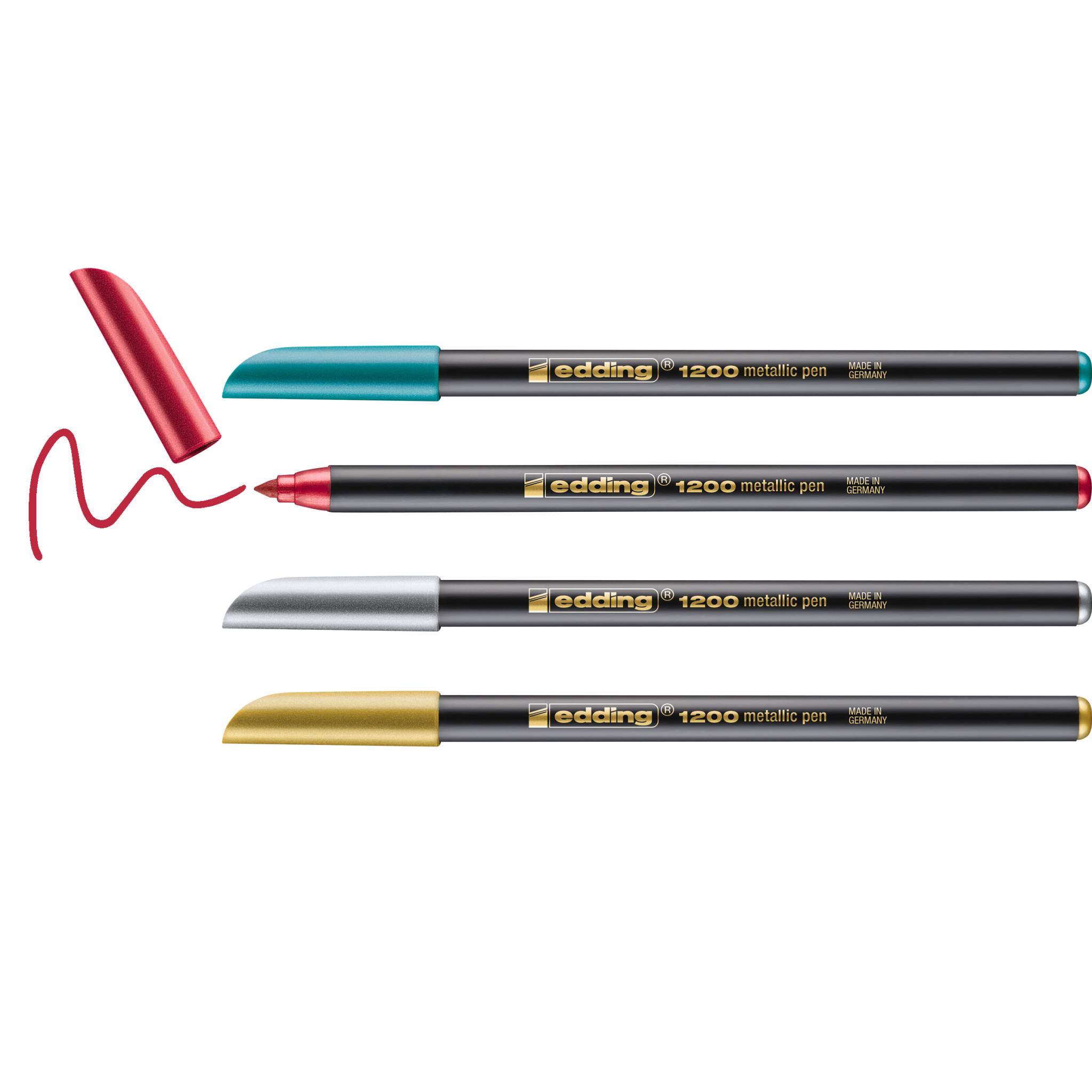 Edding Feutres Fasermaler 4-1200-4-1999 multicolore (pas de possibilité de choisir la couleur) 1 mm, 3 mm 4 pc(s)-1