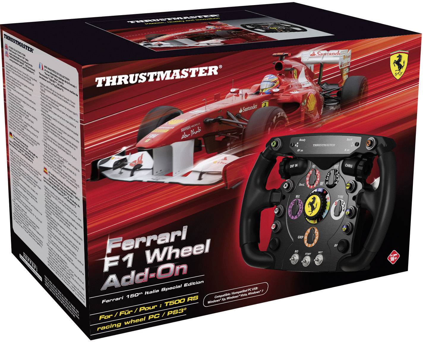 N/A Thrustmaster Ferrari® F1 Wheel Add-On T500 RS USB PC, PlayStation 5, PlayStation 4, PlayStation 3, Xbox One noir-2