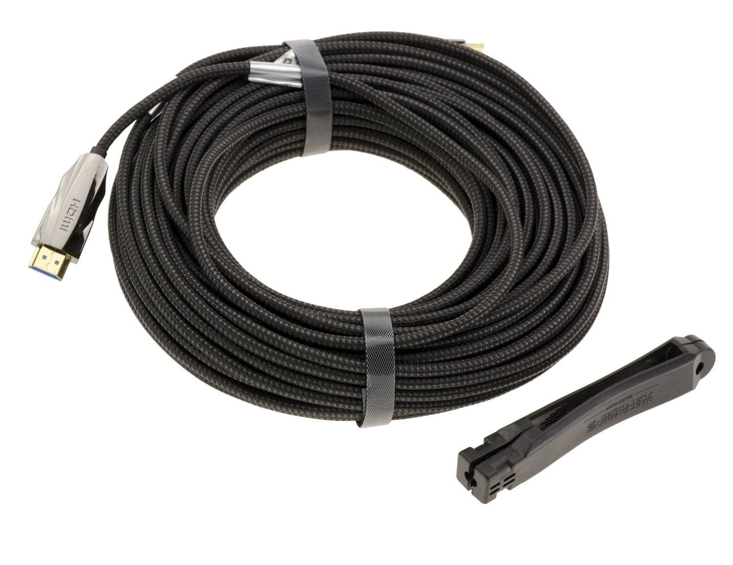 Cordon HDMI 8K 48Gbps 10M avec coeur en fibres optiques et aluminium pur, isolation aluminium et enveloppe externe nylo-3