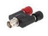 Telegärtner 100023660 Adaptateur de mesure BNC femelle - femelle 4 mm, femelle 4 mm noir, rouge