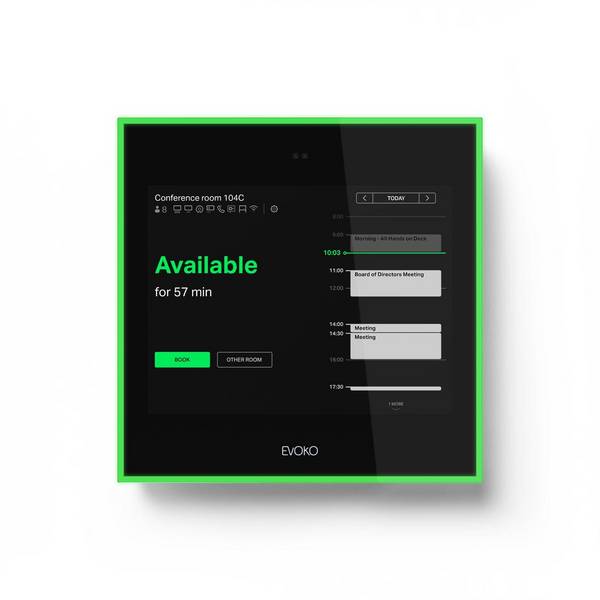 EVOKO NASO écran 8" de roombooking SaaS